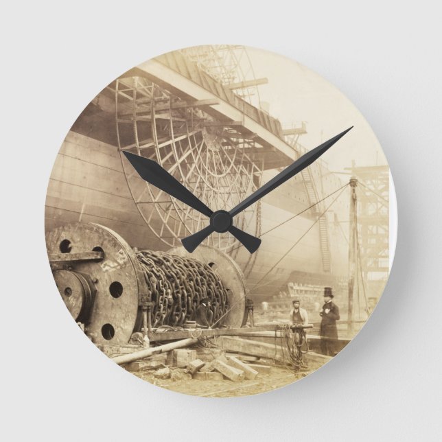 Relógio Redondo Isambard Kingdom Brunel (1806-59) ao lado do Grea (Frente)