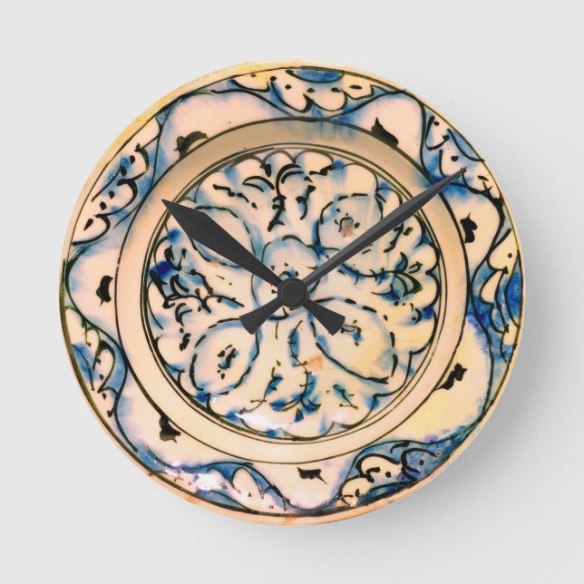Relógio Redondo Iznik Pattern Wall Clock (Frente)