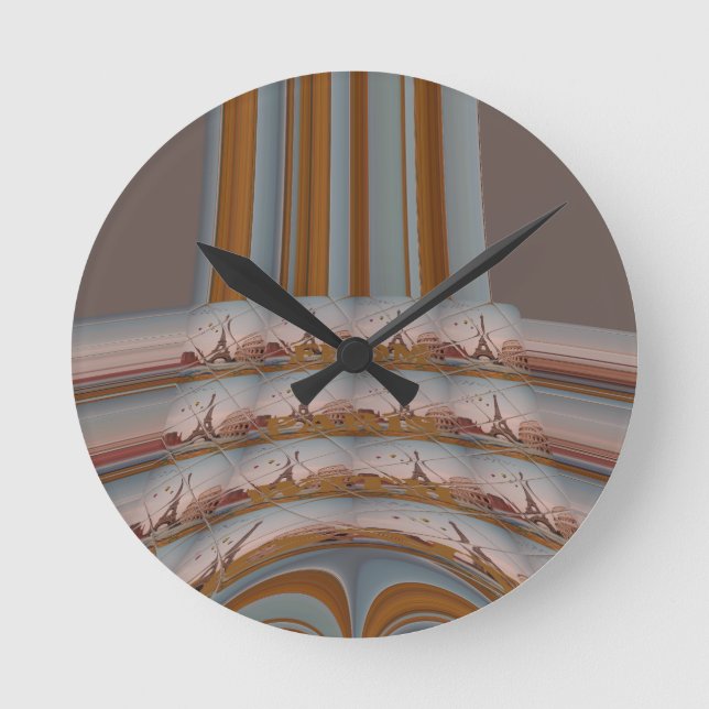 Relógio Redondo J'aime Paris (I Love Paris) (Frente)