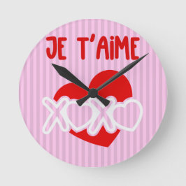 Relógio Redondo Je t’aime.