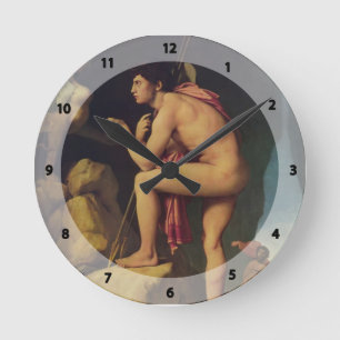 Relógio Redondo Jean Dominique Ingres- Oedipus e a esfinge