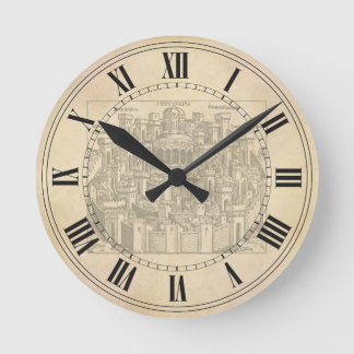 Relógio Redondo Jerusalem, Woodcut medieval