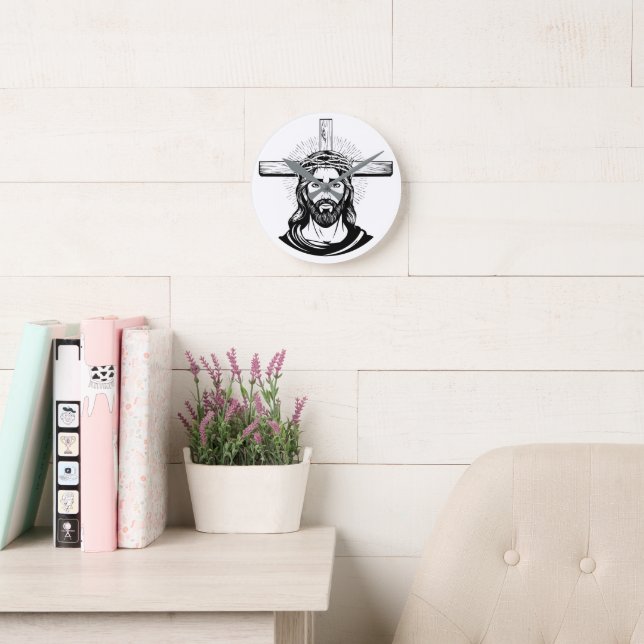 Relógio Redondo Jesus Christ (Sala de leitura)
