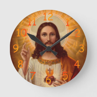 Relógio Redondo Jesus Clock