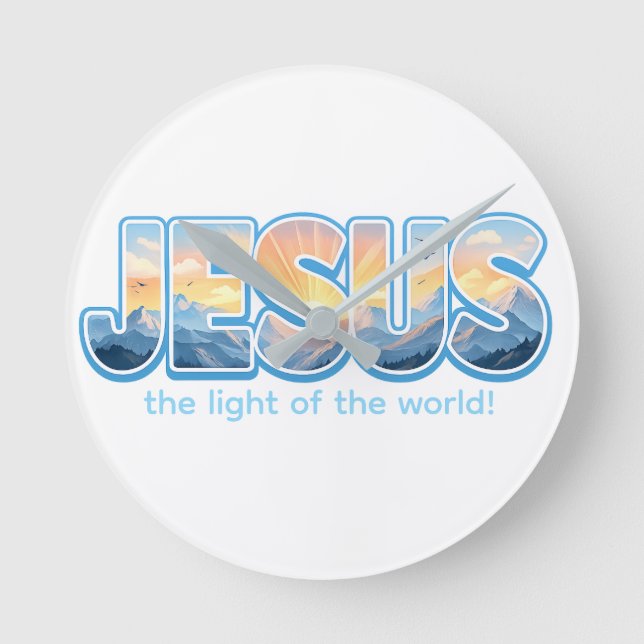 Relógio Redondo Jesus Sunrise (Frente)