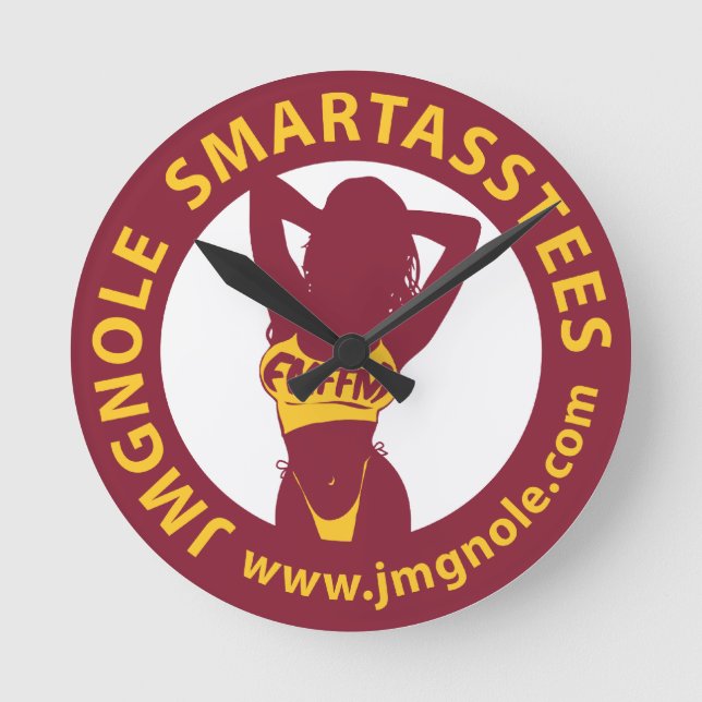 Relógio Redondo JMGNole SmartassTees (Frente)