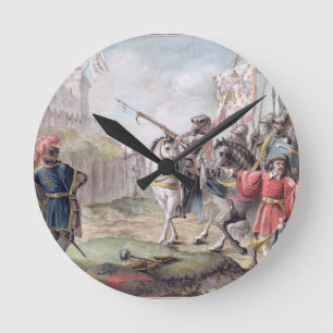 Relógio Redondo Joana do arco (1412-31) pede o inglês para sair