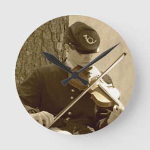 Relógio Redondo Jogador de Discagem da Guerra Civil