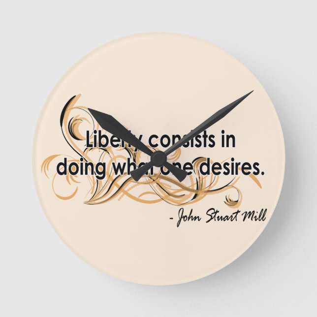Relógio Redondo John Stuart Mill (Frente)