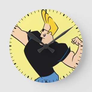 Relógio Redondo Johnny Bravo Flexing