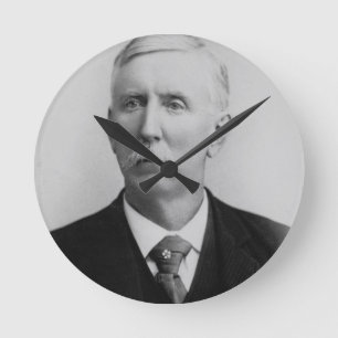 Relógio Redondo Joseph McCoy (1837-1915) (foto de b/w)