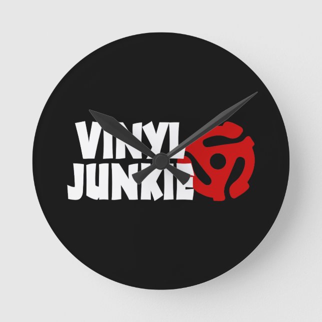 Relógio Redondo Junkie Vinil (Frente)