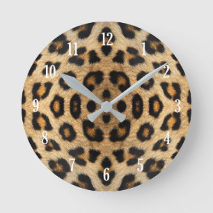 Relógio Redondo Kaleidoscope Pele-leopardo Padrão