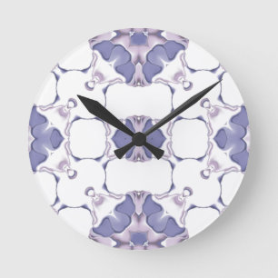 Relógio Redondo Kaleidoscópio Roxo Padrão #1