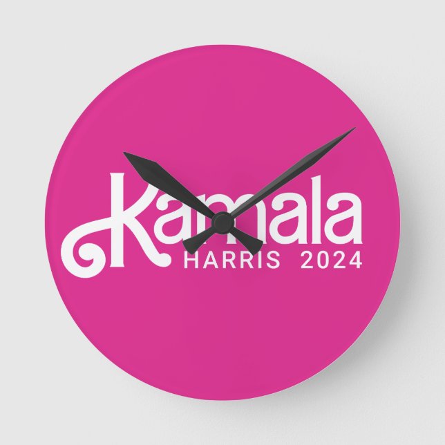 Relógio Redondo Kamala HARRIS 2024 (Frente)