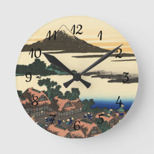 Relógio Redondo Katsushika Hokusai Dawn na província de Kai