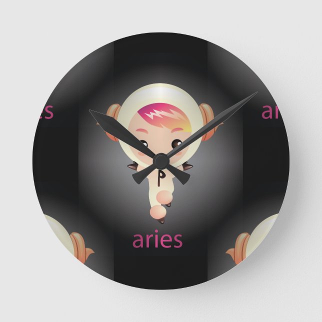 Relógio Redondo kawaii (Frente)