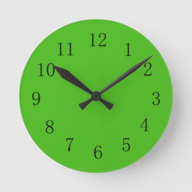 Relógio Redondo Kelly Green Wall Clock (Frente)