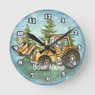 Relógio Redondo Kid do carregador frontal