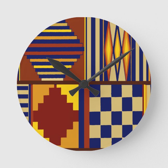 Relógio Redondo Kilim Prayer Rug design (Frente)