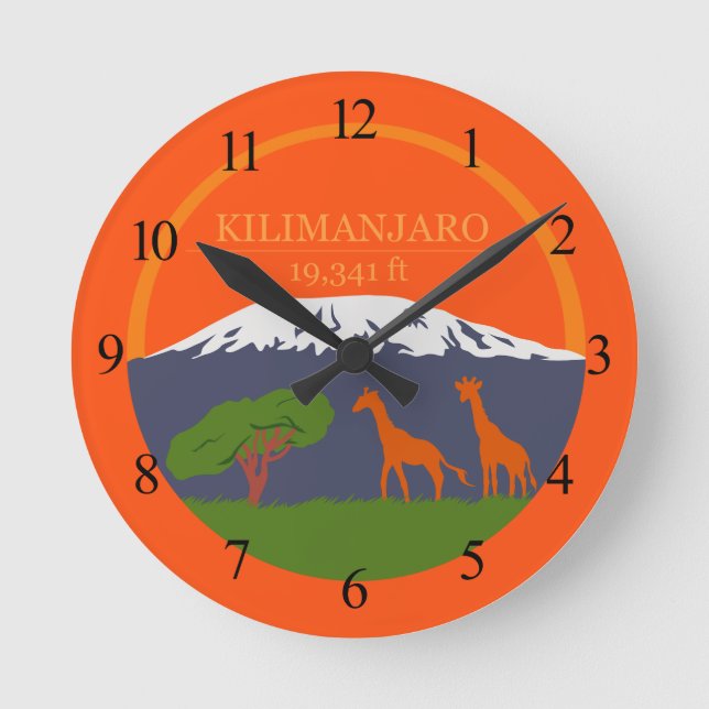 Relógio Redondo Kilimanjaro Altitude (Frente)