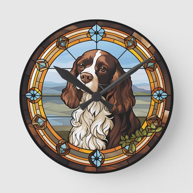 Relógio Redondo King Charles Cavalier Wall Clock (Frente)
