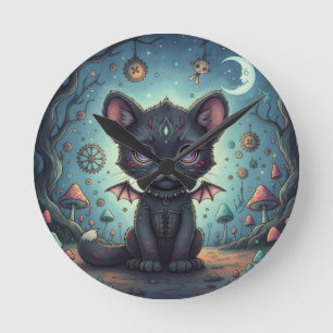 Relógio Redondo Kit de Bebê Fantasia Gótica Bat