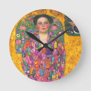 Relógio Redondo Klimt Retrato de Eugenia Primavesi
