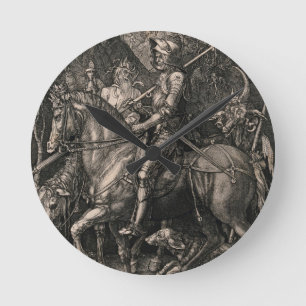 Relógio Redondo Knight Death e o Diabo Albrecht Durer