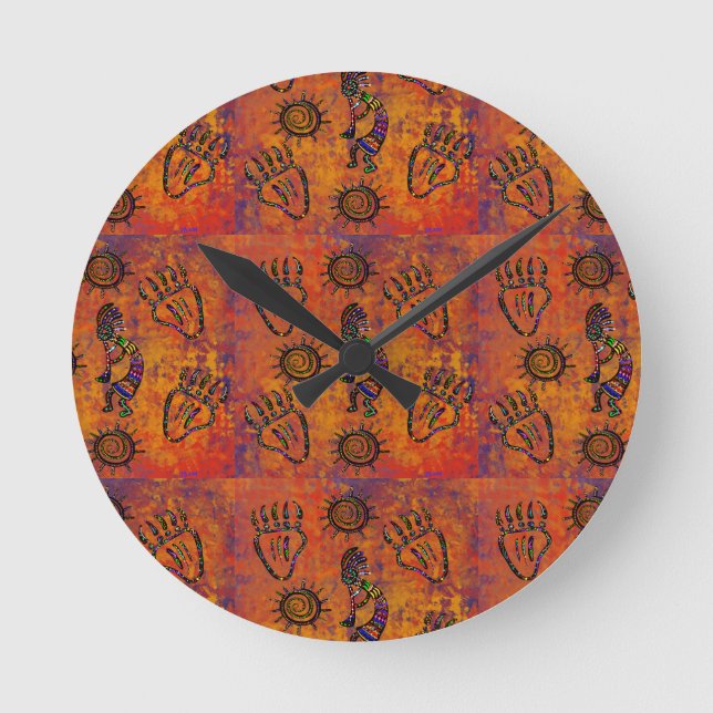 Relógio Redondo Kokopelli Art (Frente)