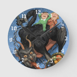 Relógio Redondo Krampus Clock