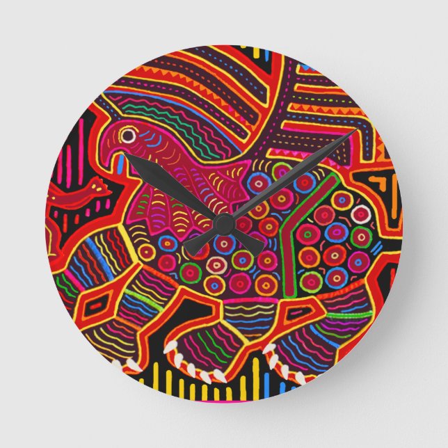 Relógio Redondo Kuna - Dragão Mola Amigável da Índia (Frente)