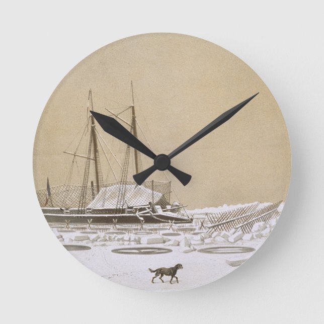 Relógio Redondo La Fleche, em Kil-Bouroun, invadida pelo gelo, dos (Frente)