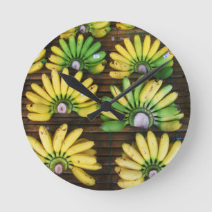 Relógio Redondo Lady Finger Bananas ~ Egg Banana (ก ล้ ว