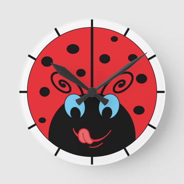 Relógio Redondo Ladybug (Frente)