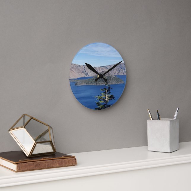 Relógio Redondo Lago Crater (Escritório)