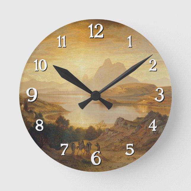 Relógio Redondo Lago de Lugano - Albert Zimmermann (Frente)