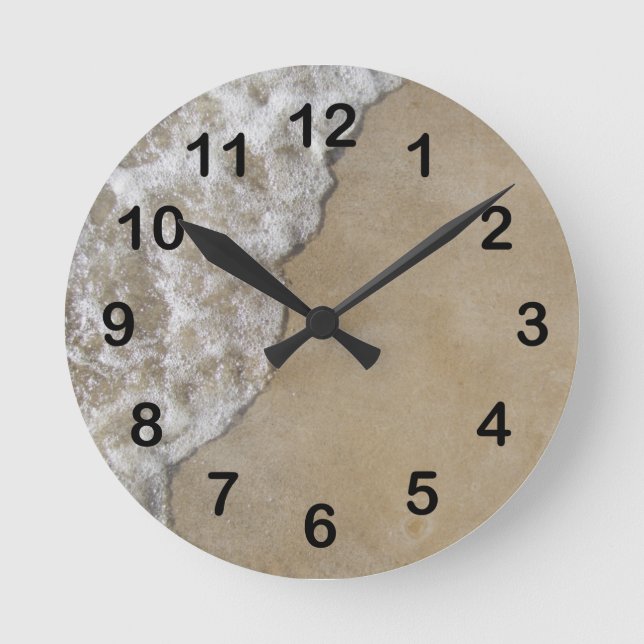 Relógio Redondo Lago Michigan Wave on Beach (Frente)