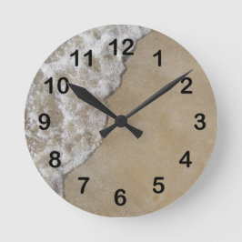 Relógio Redondo Lago Michigan Wave on Beach