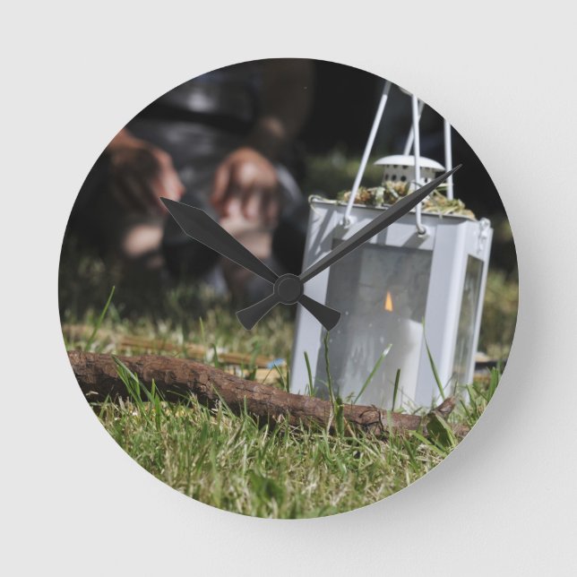 Relógio Redondo Lanterna de luz (Frente)