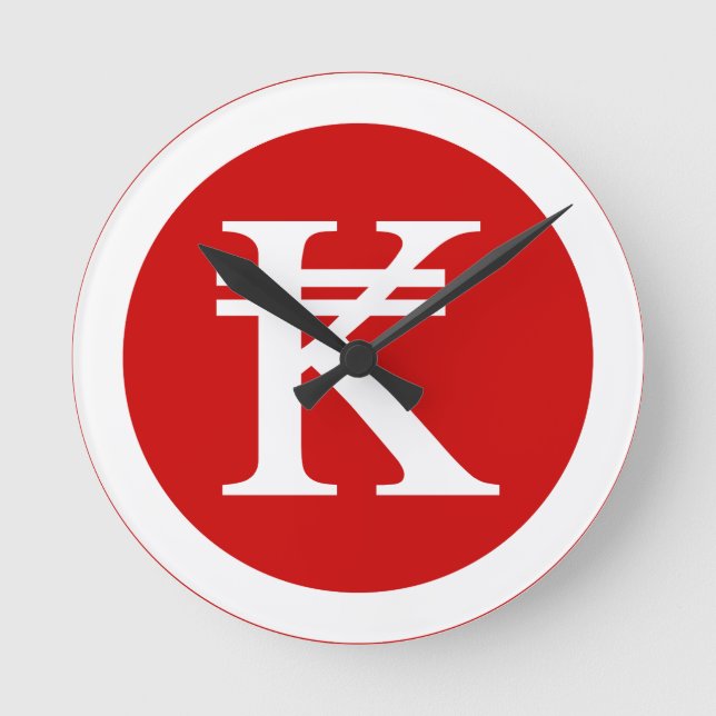 Relógio Redondo Laos Kip Lao / Sinal de dinheiro do Laos (Frente)