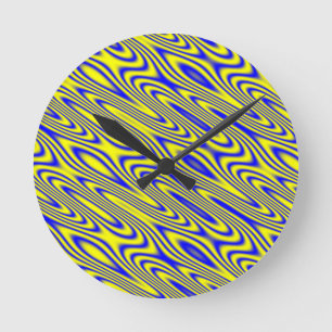 Relógio Redondo Lapis Lazuli Swirlies Abstract Wall Clock