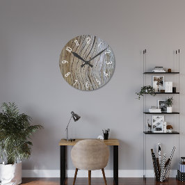 Relógio Redondo Latido de Árvore Cypress Curva Antigo Faux