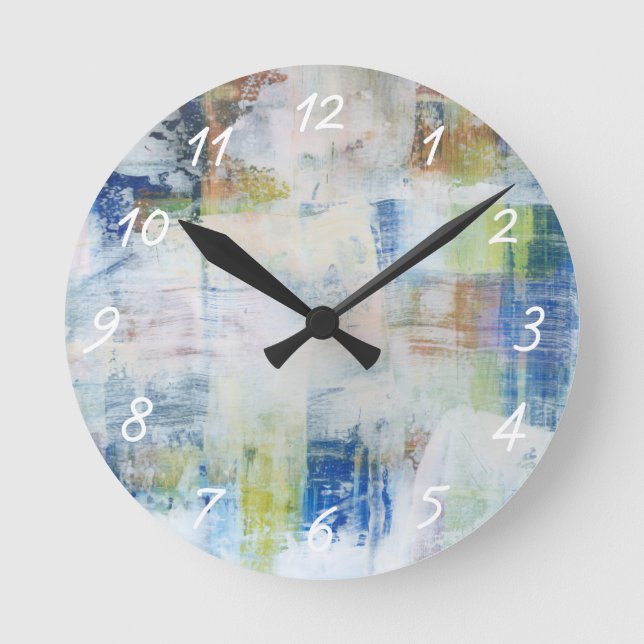 Relógio Redondo Lave branca III (Frente)