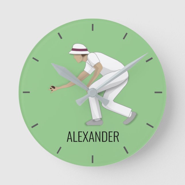 Relógio Redondo Lawn Bowls (Frente)