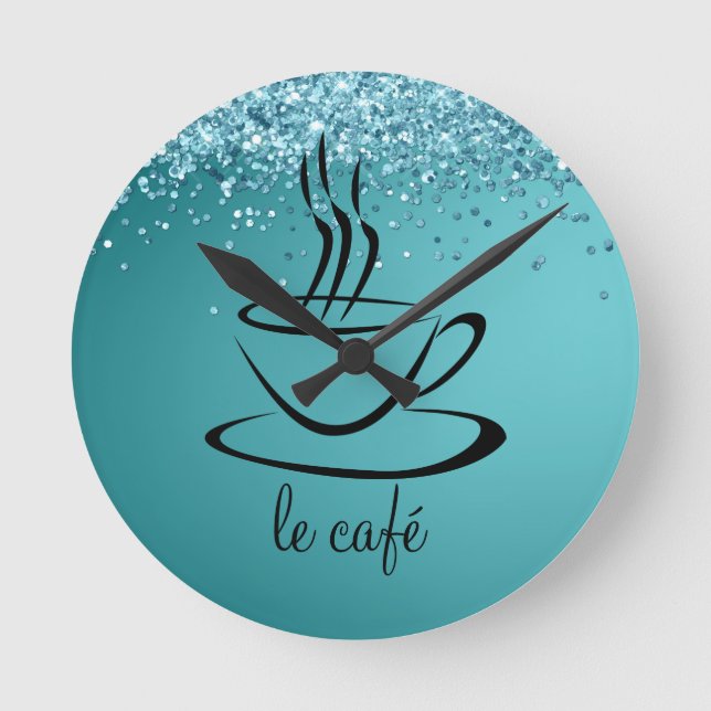 Relógio Redondo Le Café - Cozinha Personalizada Acrílica (Frente)