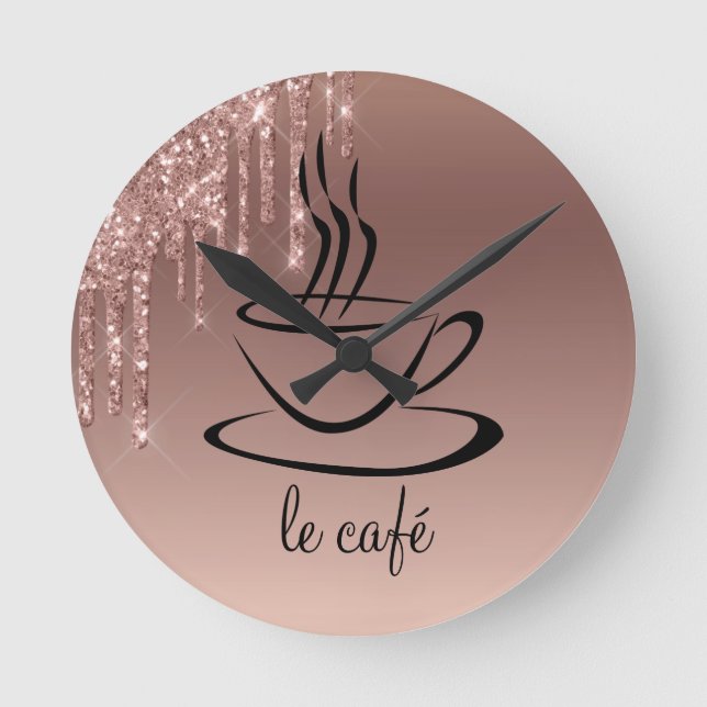 Relógio Redondo Le Café - Cozinha Personalizada Acrílica (Frente)