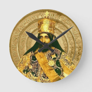 Relógio Redondo Leão de Judá Jah Exército Haile Selassie Rasta Raí