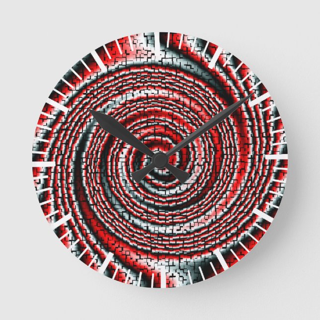 Relógio Redondo Legal cúbes tridimensional incrível (Frente)