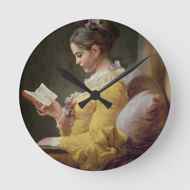 Relógio Redondo Leitura da rapariga, c.1776 (Frente)